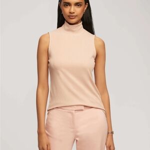 2/$30 Anne Klein Women's Ribbed Seam Mock Neck Shell Top Size XL